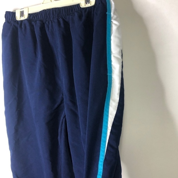 Studio Works navy blue pull on lined side stripe athletic leisure pants M - Picture 4 of 10